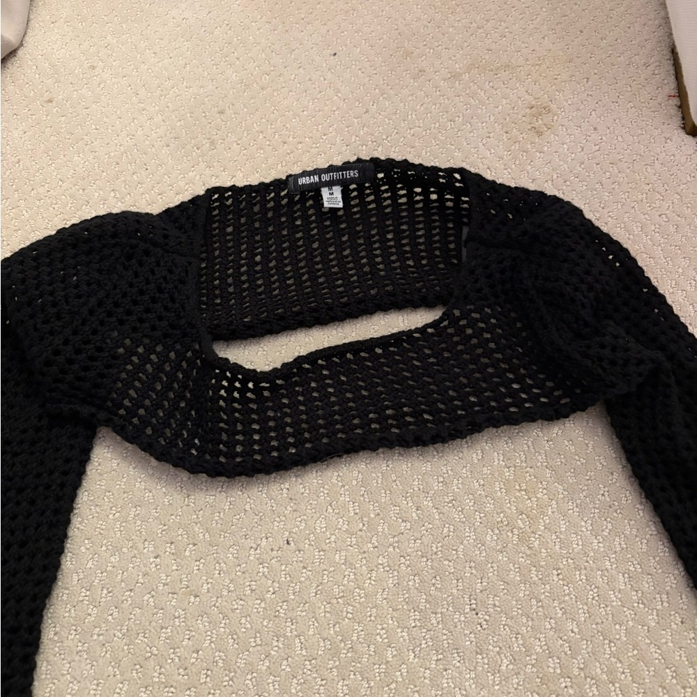 Urban Outfitters Black Knit Long Sleeve Shrug